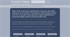 Desktop Screenshot of pokerterms.com